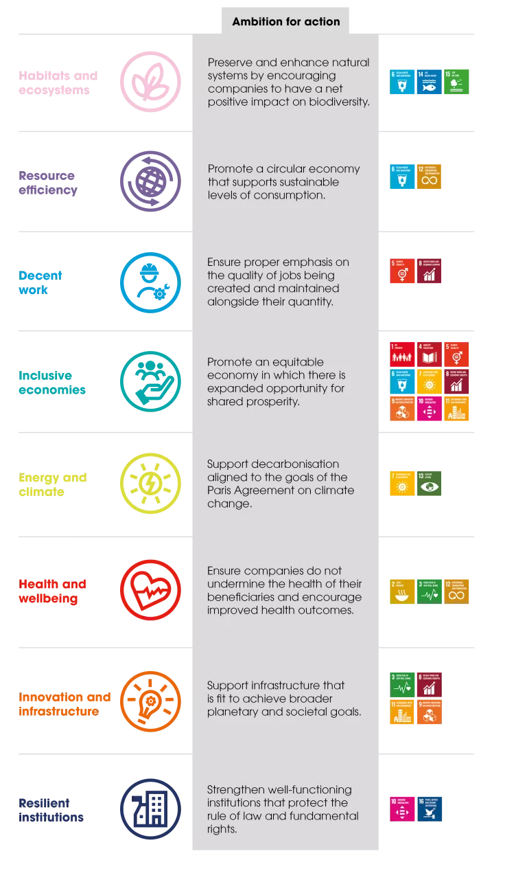 Sustainable Impact Capital 8 sustainable development themes 